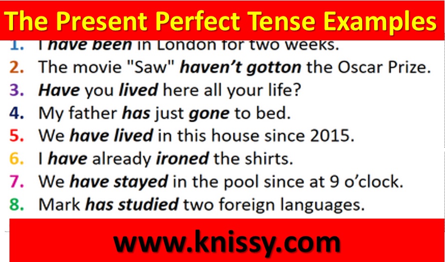 The Present Perfect Tense Examples